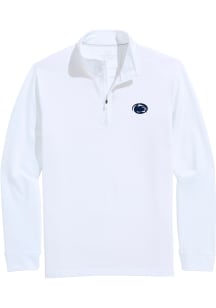 Vineyard Vines Penn State Nittany Lions Mens White Clubhouse Long Sleeve Qtr Zip Pullover