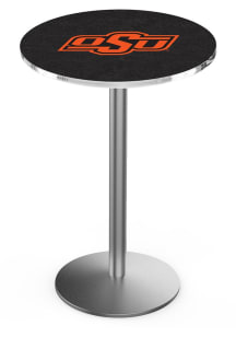 Oklahoma State Cowboys Stainless Round Base Pub Table