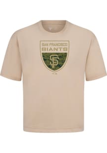 Levelwear San Francisco Giants Tan Signature Knit Buckler Short Sleeve Fashion T Shirt