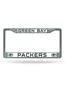 Green Bay Packers Premium Chrome License Plate Frame - Silver