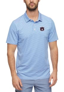 Auburn Tigers Mens White Naples Striped Performance Polo Short Sleeve Polo