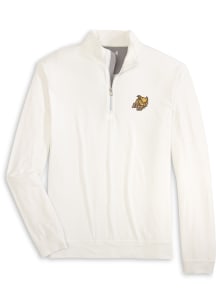 Johnnie O Rowan University Mens White Motion Owl Head Long Sleeve Qtr Zip Pullover