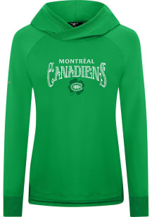 Levelwear Montreal Canadiens Womens Kelly Green Slender St. Patrick's Day Long Sleeve Pullover