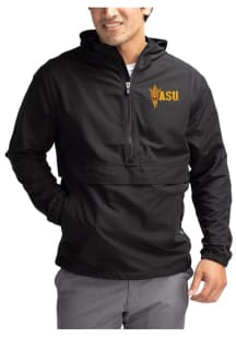 Cutter and Buck Arizona State Sun Devils Mens Black Charter Eco Pullover Jackets