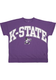 Pressbox K-State Wildcats Womens Purple Janise Short Sleeve T-Shirt