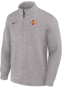 Nike Iowa State Cyclones Mens Grey Coach Long Sleeve Qtr Zip Pullover