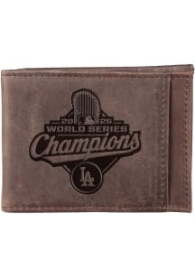 Los Angeles Dodgers 2025 World Series Champions Embossed Front Pocket Mens Bifold Wallet