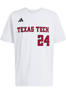 NiJaree Canady Texas Tech Red Raiders White Softball Name and Number Canady Short Sleeve Player T..