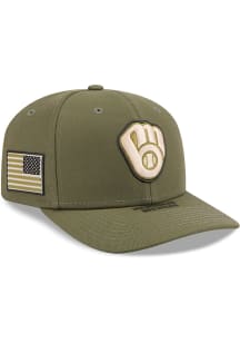 New Era Milwaukee Brewers 2026 MLB Armed Forces Day 9SEVENTY Stretch Snap Split Adjustable Hat - O..