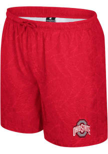 Colosseum Ohio State Buckeyes Mens Red Duncan Camp Swim Trunks