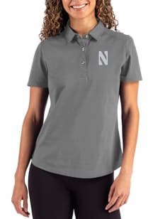 Cutter and Buck Northwestern Wildcats Womens Purple Advantage Short Sleeve Polo Shirt