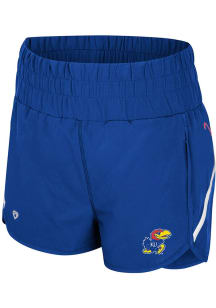 Colosseum Kansas Jayhawks Womens Royal Blue Levitation Shorts