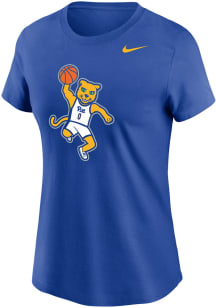 Nike Pitt Panthers Womens Blue Basketball Roc Short Sleeve T-Shirt