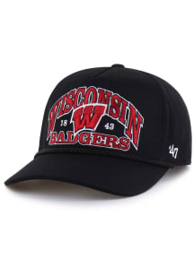 47 Wisconsin Badgers Break Wood Hitch Adjustable Hat - Black