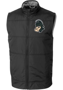 Cutter and Buck Michigan State Spartans Mens Black Stealth Hybrid Sleeveless Jacket