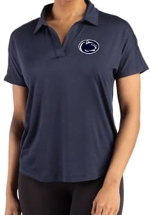 Cutter and Buck Penn State Nittany Lions Womens Navy Blue Coastline Short Sleeve Polo Shirt