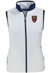 Cutter and Buck Real Salt Lake Womens White Cascade Sherpa Vest