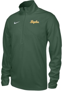 Nike Baylor Bears Mens Green Script DriFIT Training Long Sleeve Qtr Zip Pullover