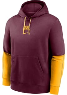 Nike Minnesota Golden Gophers Mens Maroon Primary Logo Long Sleeve Hoodie