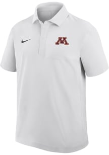 Nike Minnesota Golden Gophers Mens White Primary Logo Short Sleeve Polo
