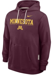 Nike Minnesota Golden Gophers Mens Maroon Primary Logo Long Sleeve Hoodie