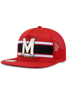Maryland Terrapins Red Original Woven Knit Trucker Mens Snapback Hat