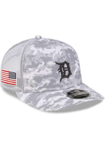 New Era Detroit Tigers Digi Camo LP Stretch 9FIFTY Trucker Adjustable Hat - White