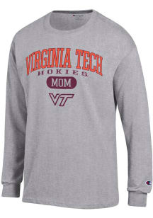 Champion Virginia Tech Hokies Grey Mom Pill Jersey Long Sleeve T Shirt