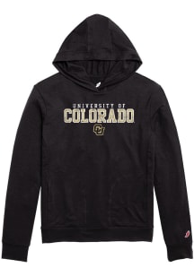 Colorado Buffaloes Mens Black Flat Name Alt Logo Long Sleeve Hoodie