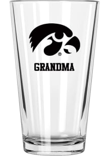 Iowa Hawkeyes Grandma 16 oz Pint Glass - White