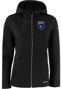 Cutter and Buck San Jose Earthquakes Womens Black Evoke Light Weight Jacket