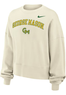 Nike George Mason University Womens Cream Phoenix Crew Sweatshirt