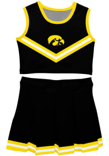 Vive La Fete Iowa Hawkeyes Girls Black Ashley 2 Pc Set Cheer