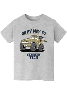 Vive La Fete GA Tech Yellow Jackets Youth Grey On My Way Short Sleeve T-Shirt