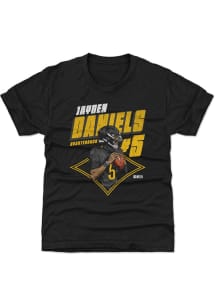 Jayden Daniels Washington Commanders Youth Black Washington Diamond Player Tee