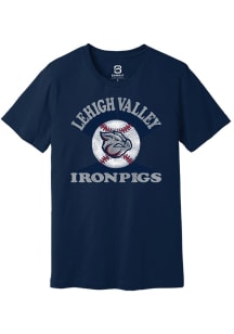 Summit Sportswear Lehigh Valley Ironpigs Navy Blue Soft Arch Short Sleeve T Shirt
