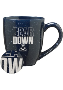Arizona Wildcats Bear Down 16oz Speckle Ceramic Mug - Navy Blue