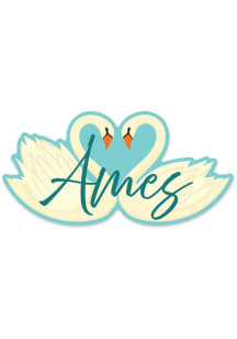 Ames Swans Stickers - White