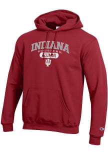 Champion Indiana Hoosiers Mens Crimson Pill Alumni Powerblend Long Sleeve Hoodie