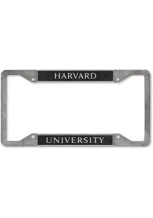 Harvard Crimson Pewter License Plate Frame - Black