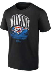 Oklahoma City Thunder Black 2025 Conference Champions Playoff Box Out Short Sleeve T Shirt