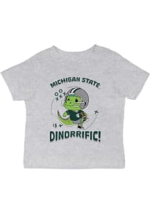Vive La Fete Michigan State Spartans Infant Dino-Riffic Short Sleeve T-Shirt Grey