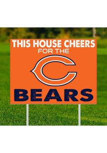 Chicago Bears This House Cheers For Yard Sign - Navy Blue