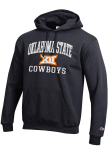 Champion Oklahoma State Cowboys Mens Black B12 Arch Powerblend Long Sleeve Hoodie