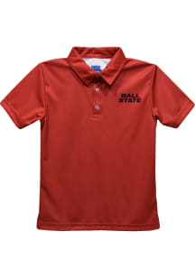 Vive La Fete Ball State Cardinals Toddler Red Team Short Sleeve Polo Shirt