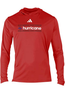 Adidas Tulsa Golden Hurricane Mens Crimson Heat Seal Long Sleeve Hood