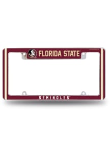 Florida State Seminoles Classic All Over Chrome License Plate Frame - White