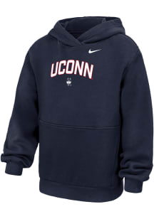 Nike UConn Huskies Youth Navy Blue Husky logo Long Sleeve Hoodie
