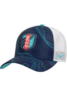 Nike KC Current 2026 NWSL Rise Trucker Adjustable Hat - Navy Blue