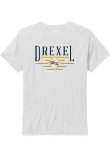 Drexel Dragons White Slub Short Sleeve T Shirt
